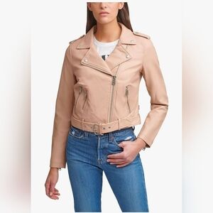 Levi's Tan Leather Biker Jacket